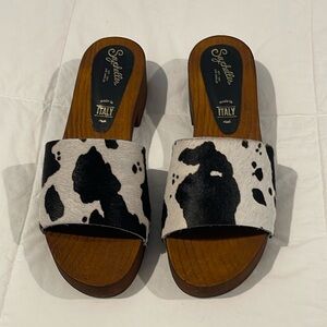 Seychelles “Good Spirits” Cow Print Mule - Sz 8.5 - New in Box